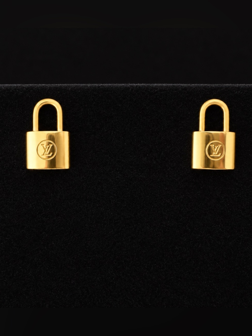 Louis Vuitton Gold Padlock Earrings